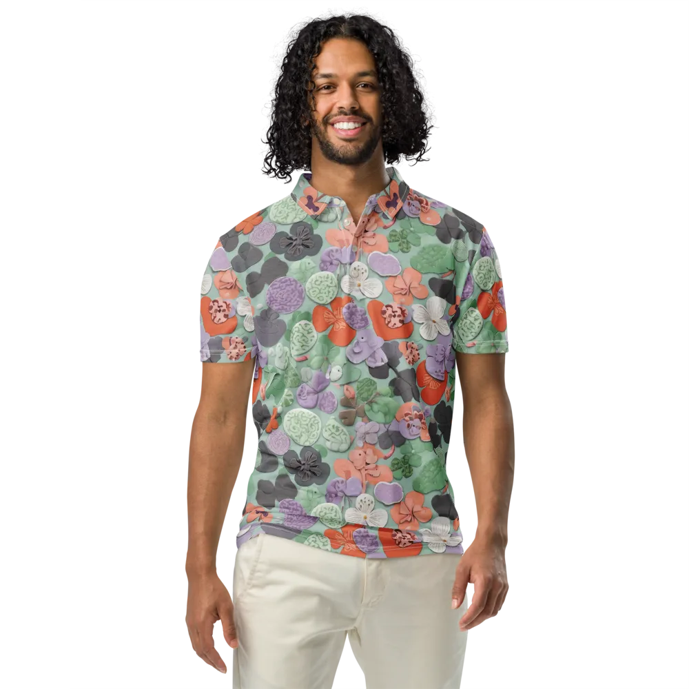 Garden Candy on Men's Slim Fit Polo Shirt — Front