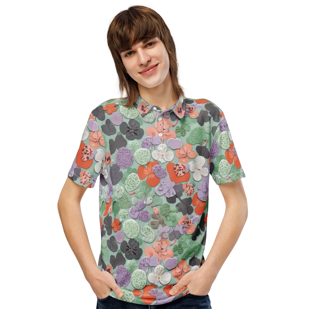 Garden Candy on Men's Slim Fit Polo Shirt — Front