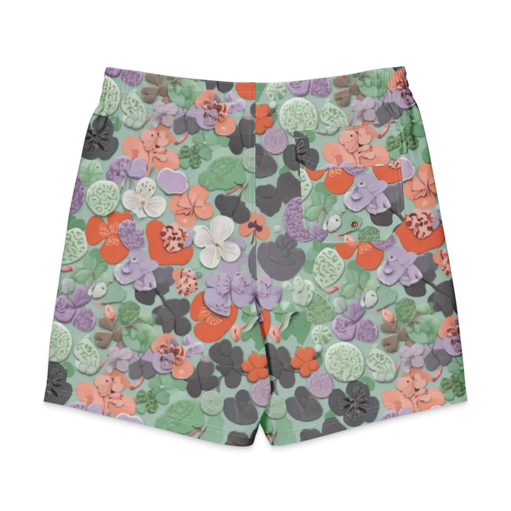 Garden Candy on Men's Board Shorts — Back