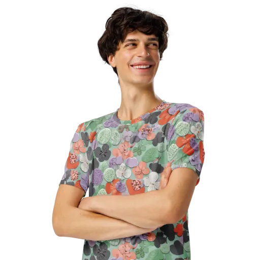 Garden Candy on a Men's Crew Neck T-Shirt