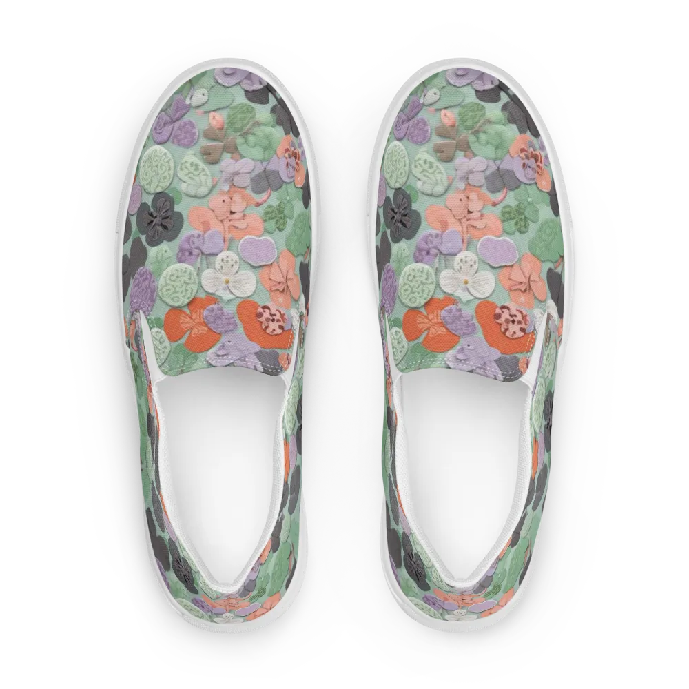 Garden Candy on Men's Slip-On Canvas Shoes — Front