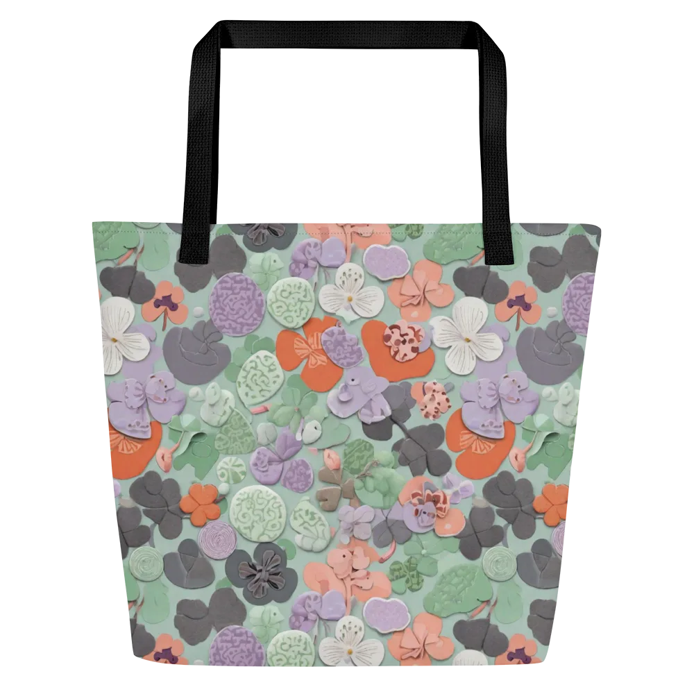 Garden Candy on Large Tote Bag W/ Pocket — Front