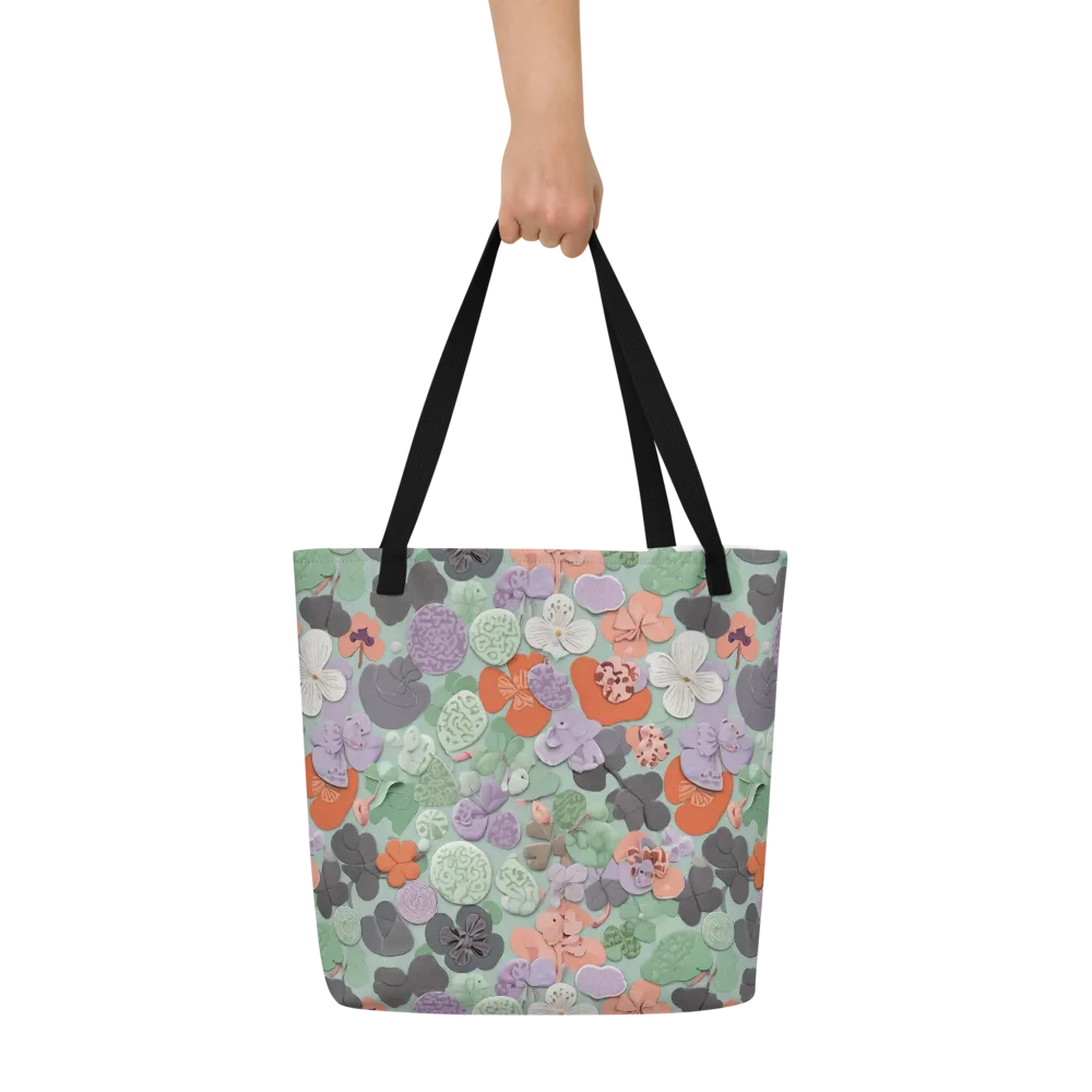Garden Candy on Large Tote Bag W/ Pocket — Front
