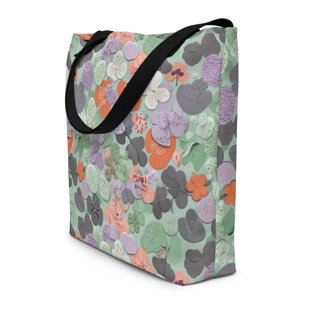 Garden Candy on Large Tote Bag W/ Pocket — Front