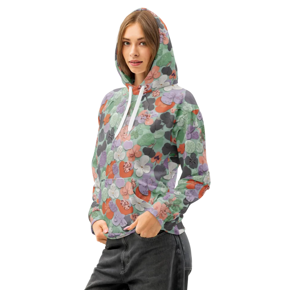 Garden Candy on Cotton Hoodie — Left Front