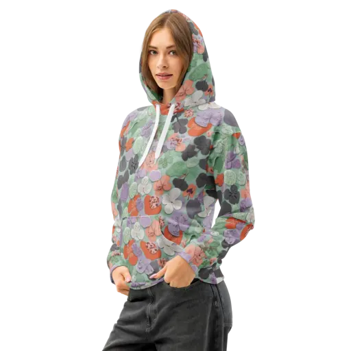 Garden Candy on a Cotton Hoodie