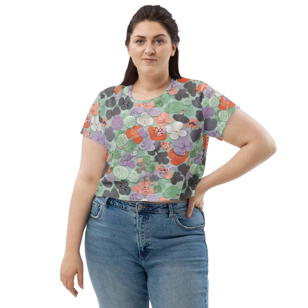Garden Candy on Crop Tee — Front