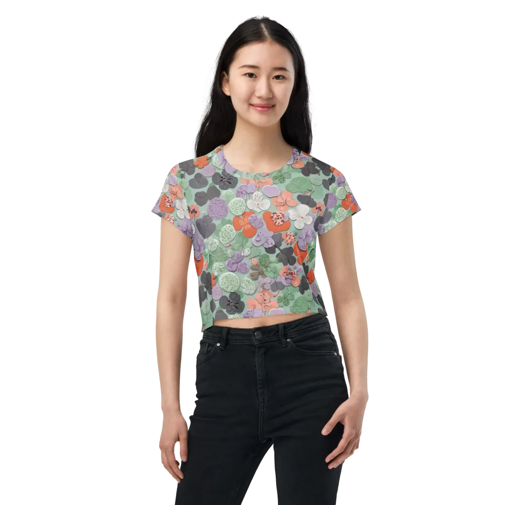 Garden Candy on Crop Tee — Front
