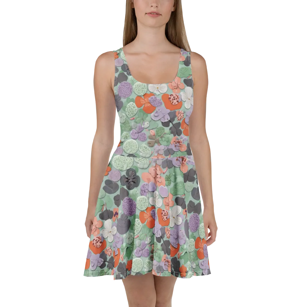 Garden Candy on Skater Dress — Front