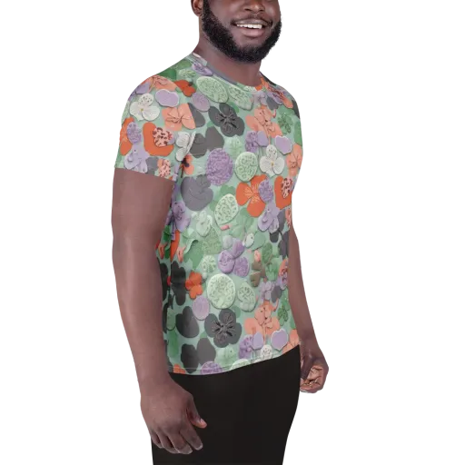 Garden Candy on a Men's Athletic T-Shirt