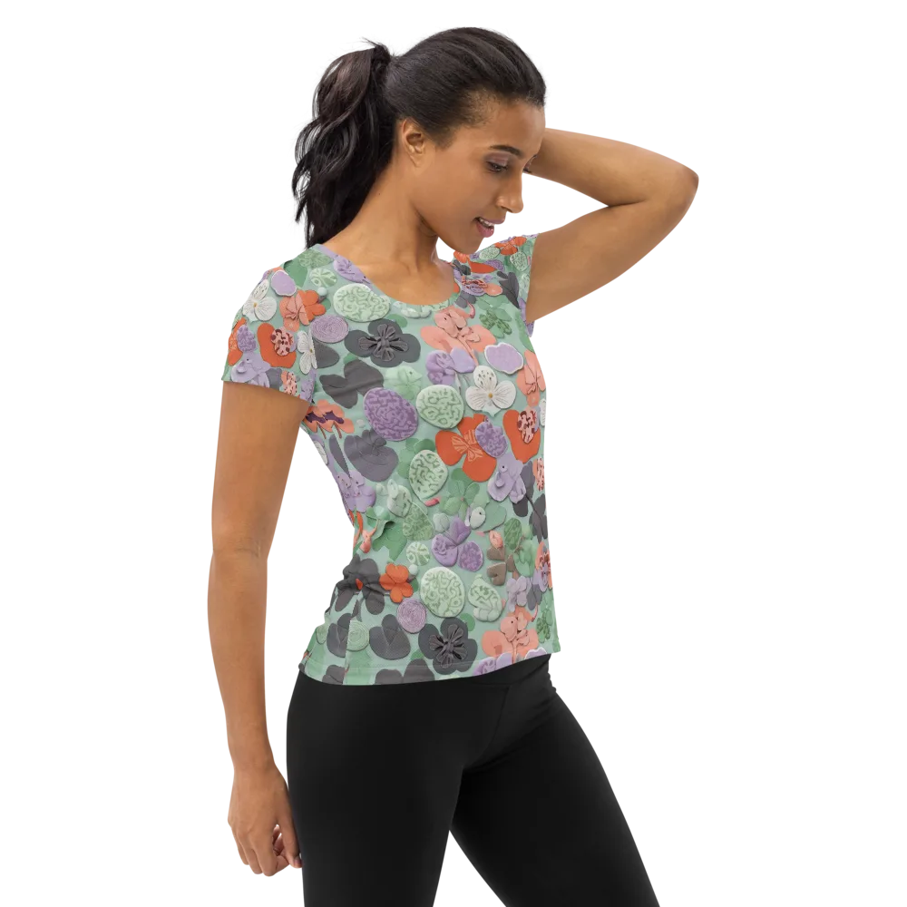 Garden Candy on Women's Athletic T-Shirt — Right