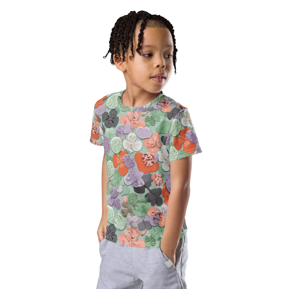 Garden Candy on Kids Crew Neck T-Shirt — Left Front