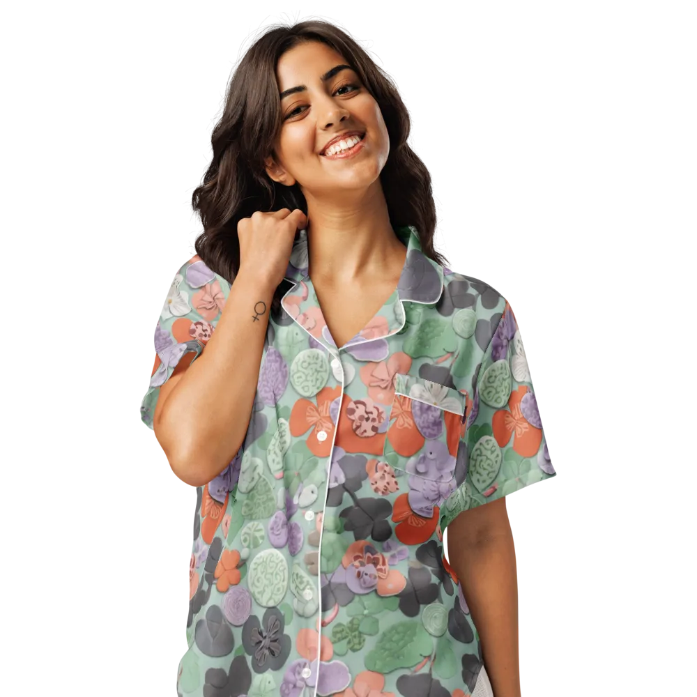 Garden Candy on Women's Short Sleeve Pajama Top — Front