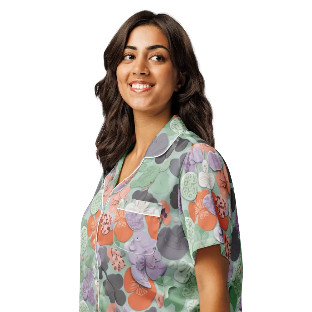 Garden Candy on Women's Short Sleeve Pajama Top — Left Front