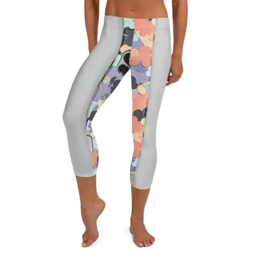 Pastel Pocket Garden on a Capri Leggings