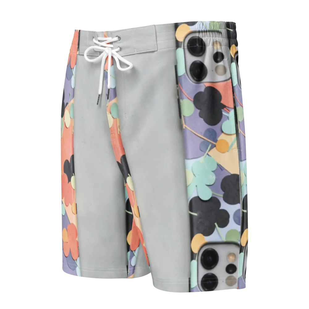 Pastel Pocket Garden on Men's Board Shorts — Front