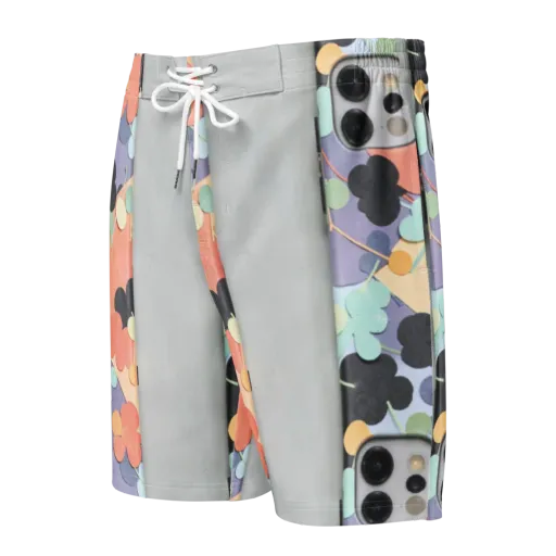 Pastel Pocket Garden on a Men's Board Shorts