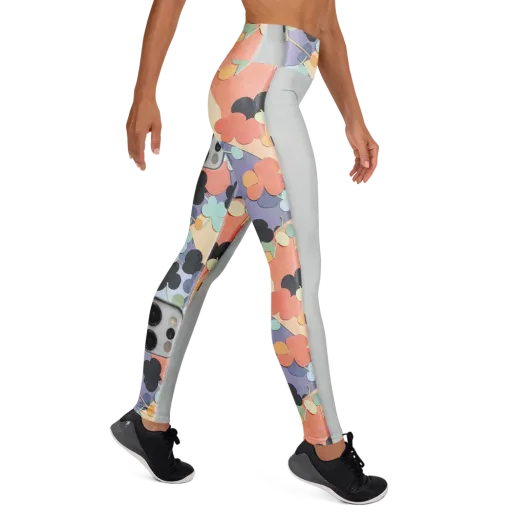 Pastel Pocket Garden on a Yoga Leggings