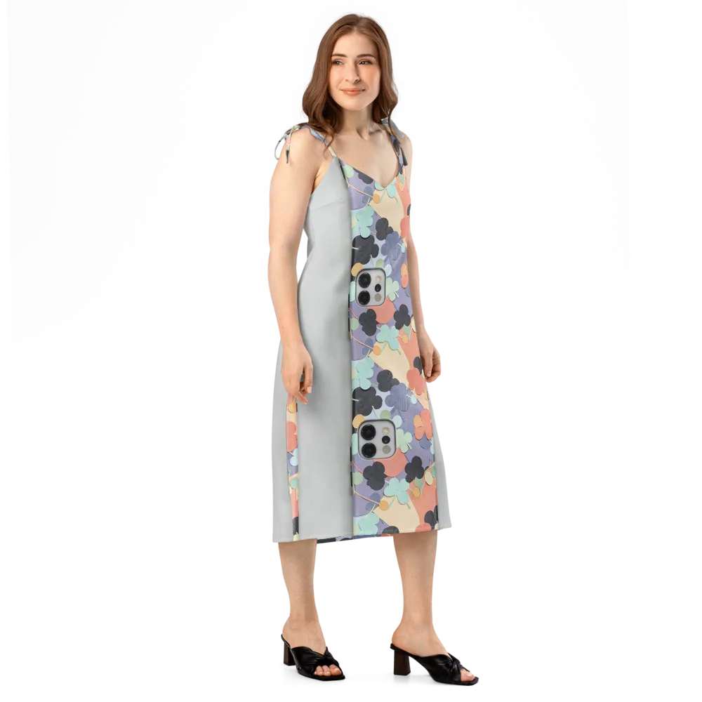 Pastel Pocket Garden on Slip Dress — Right Front