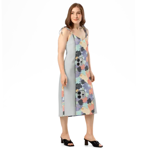 Pastel Pocket Garden on a Slip Dress