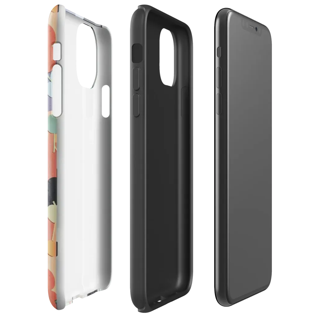 Pastel Pocket Garden on Tough Case for iPhone® — Right