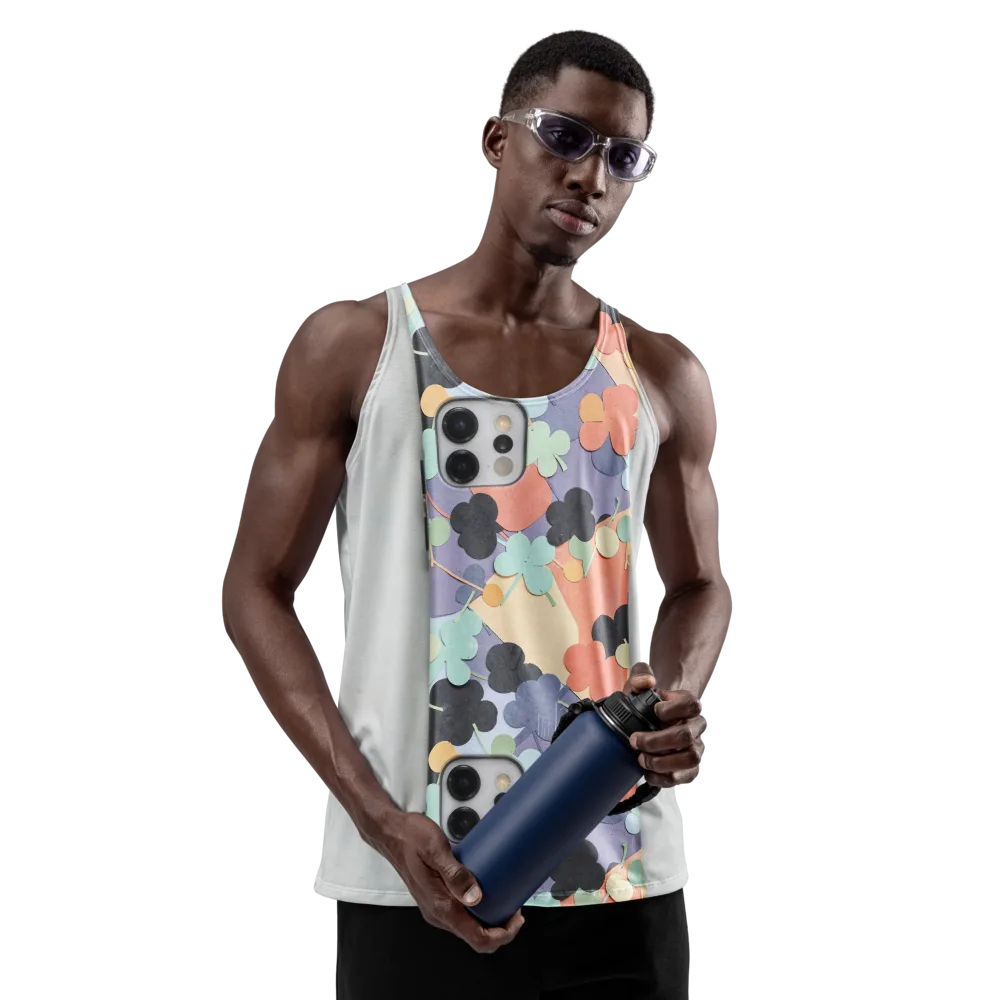 Pastel Pocket Garden on Men's Tank Top — Front