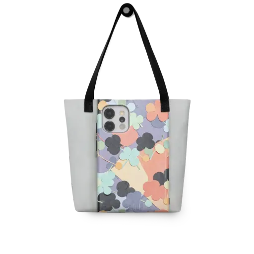 Pastel Pocket Garden on a Tote Bag