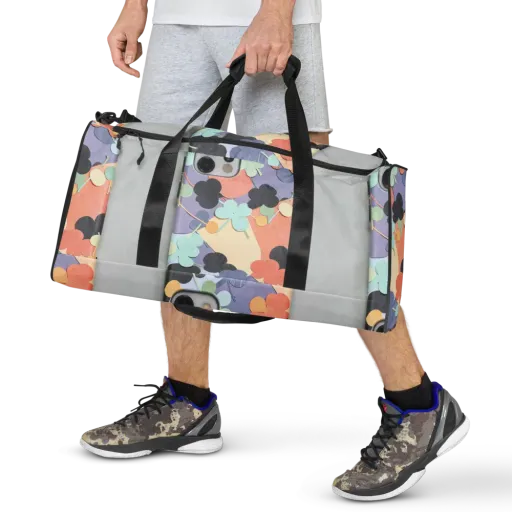Pastel Pocket Garden on a Duffle Bag
