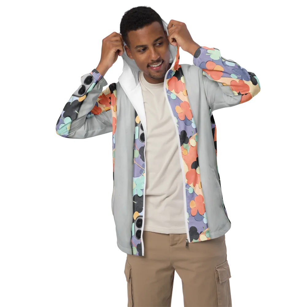 Pastel Pocket Garden on Men's Windbreaker — Front