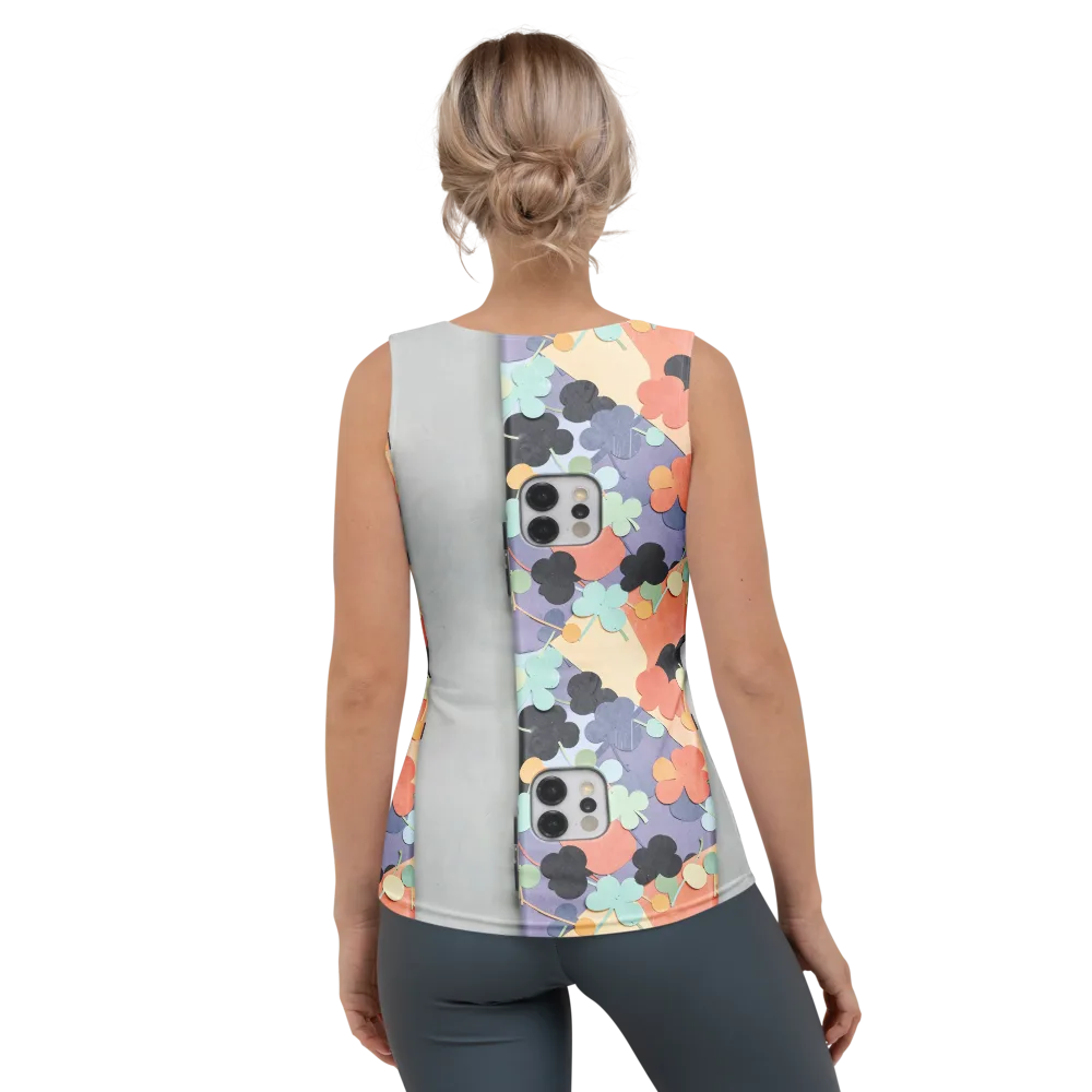 Pastel Pocket Garden on Women's Tank Top — Back