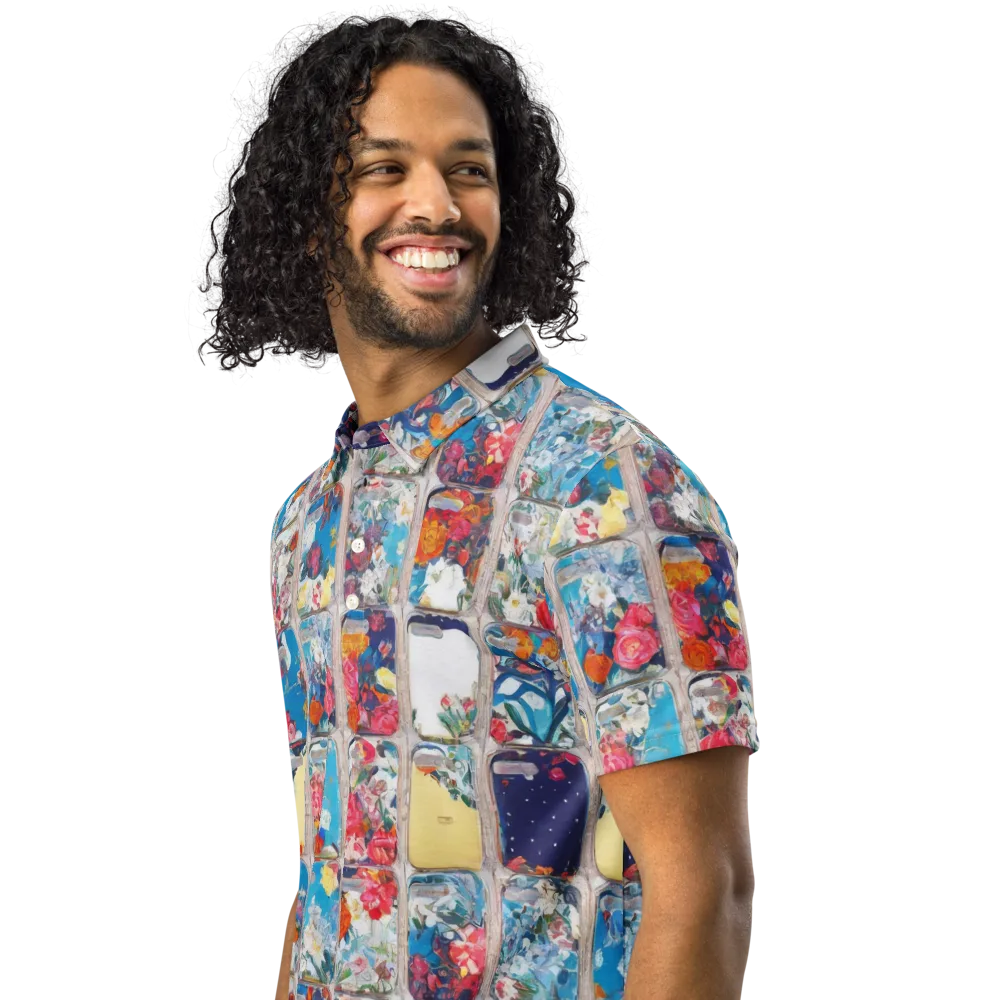 Gallery Garden on Men's Slim Fit Polo Shirt — Left Front