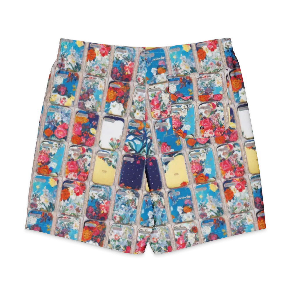 Gallery Garden on Men's Board Shorts — Back