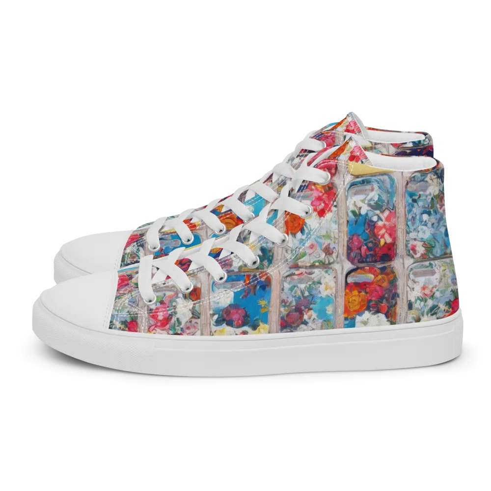 Gallery Garden on Men's High Top Canvas Shoes — Left