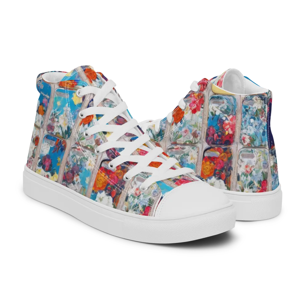 Gallery Garden on Men's High Top Canvas Shoes — Right