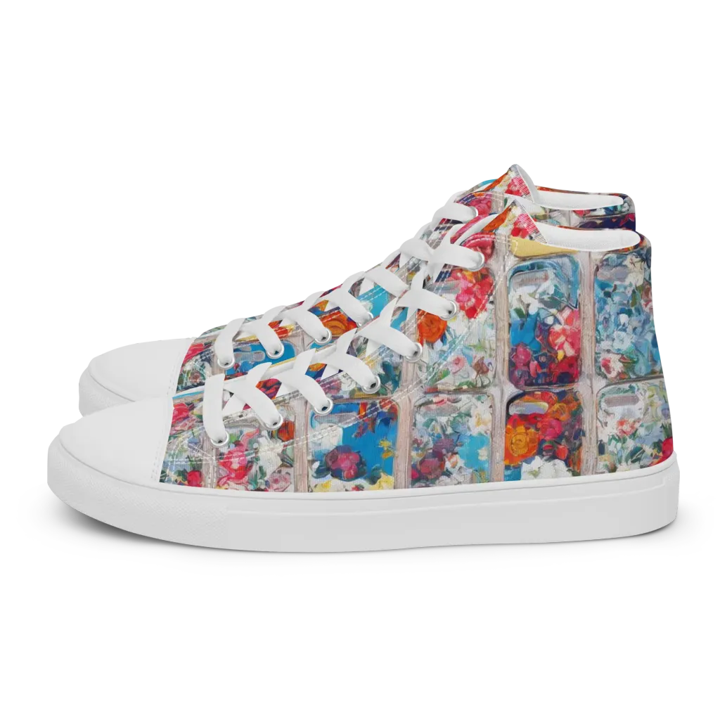 Gallery Garden on Women's High Top Canvas Shoes — Left