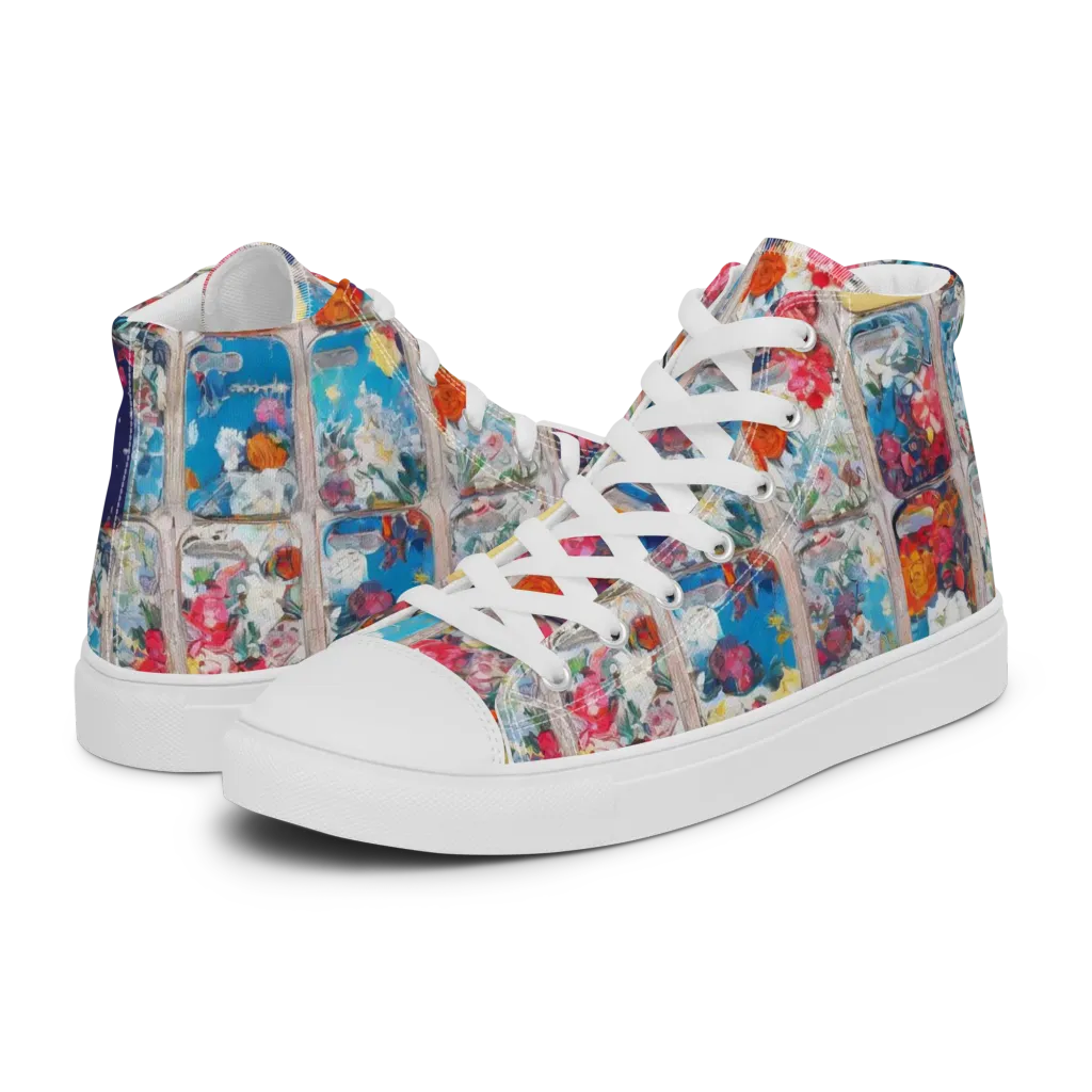 Gallery Garden on Women's High Top Canvas Shoes — Left