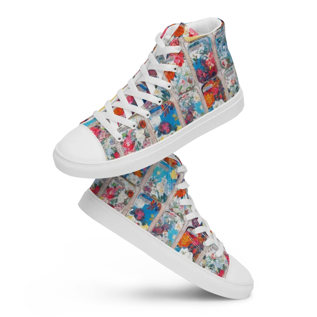 Gallery Garden on Women's High Top Canvas Shoes — Front