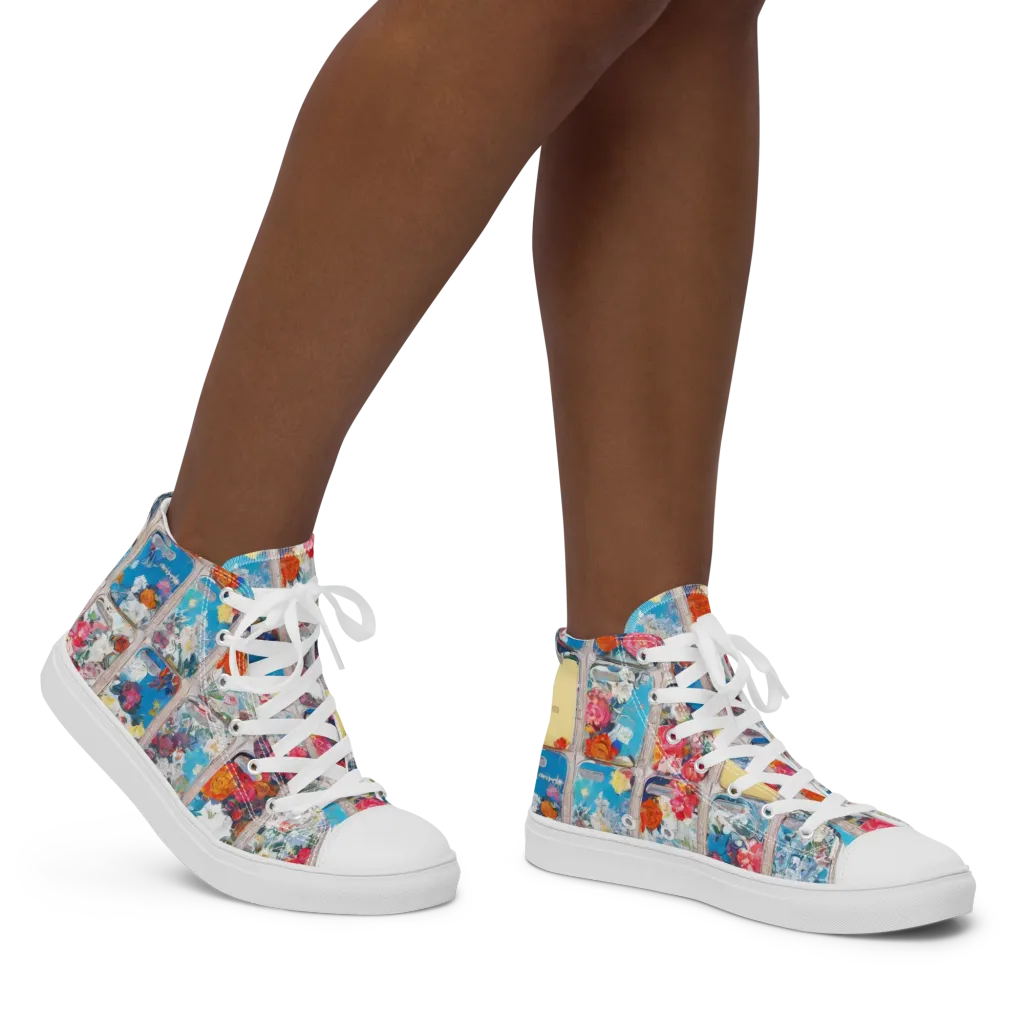 Gallery Garden on Women's High Top Canvas Shoes — Right