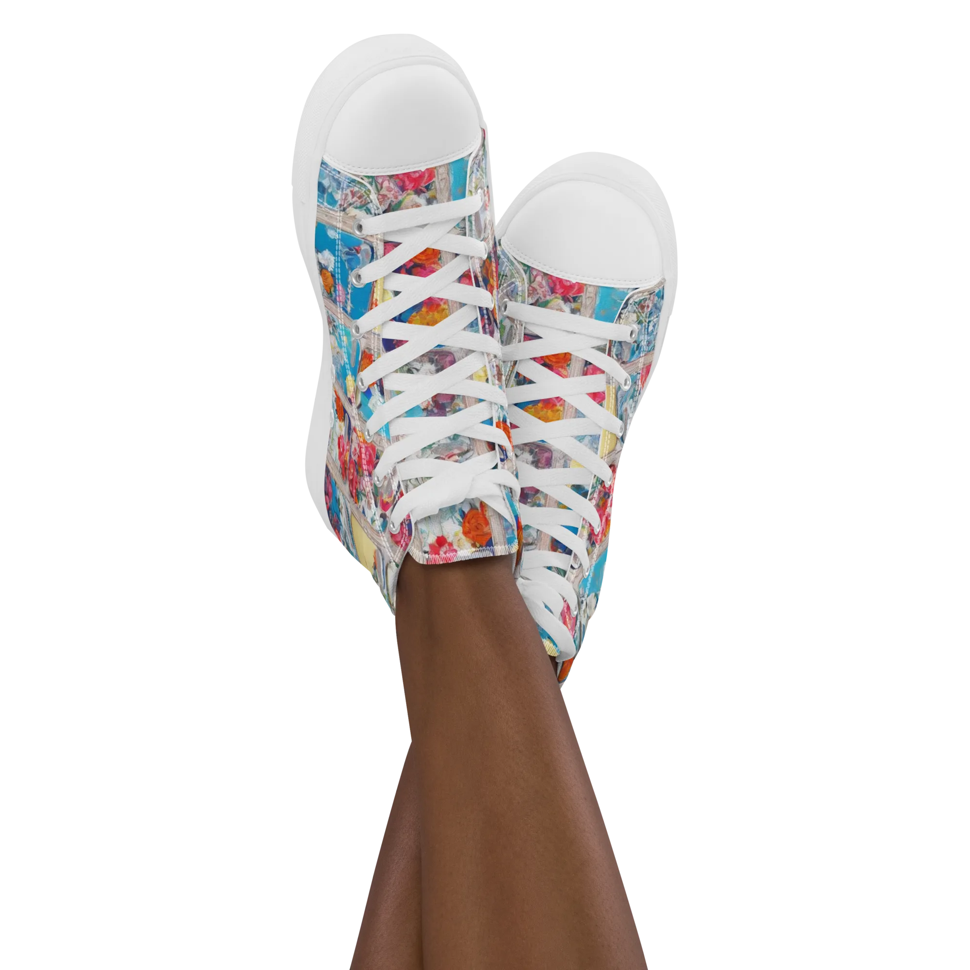 Gallery Garden on Women's High Top Canvas Shoes — Front