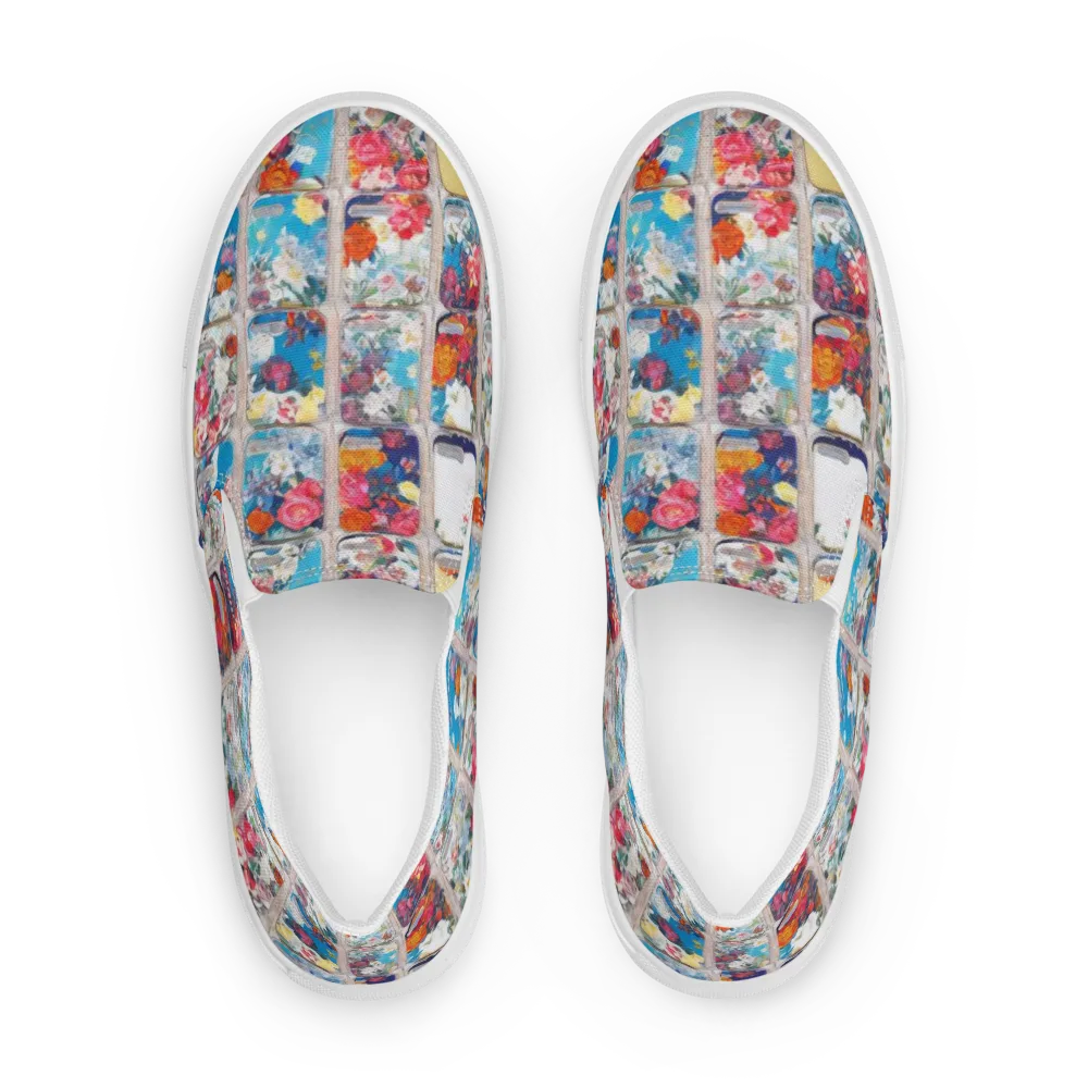 Gallery Garden on Men's Slip-On Canvas Shoes — Front