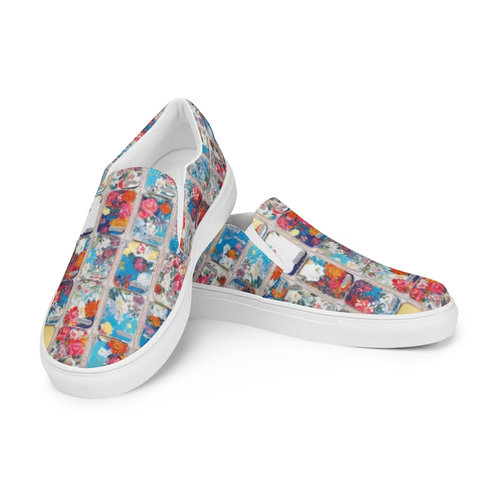 Gallery Garden on Men's Slip-On Canvas Shoes — Left Front