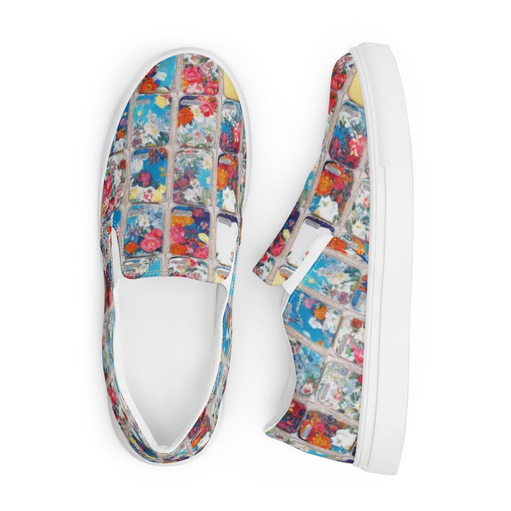 Gallery Garden on Men's Slip-On Canvas Shoes — Front
