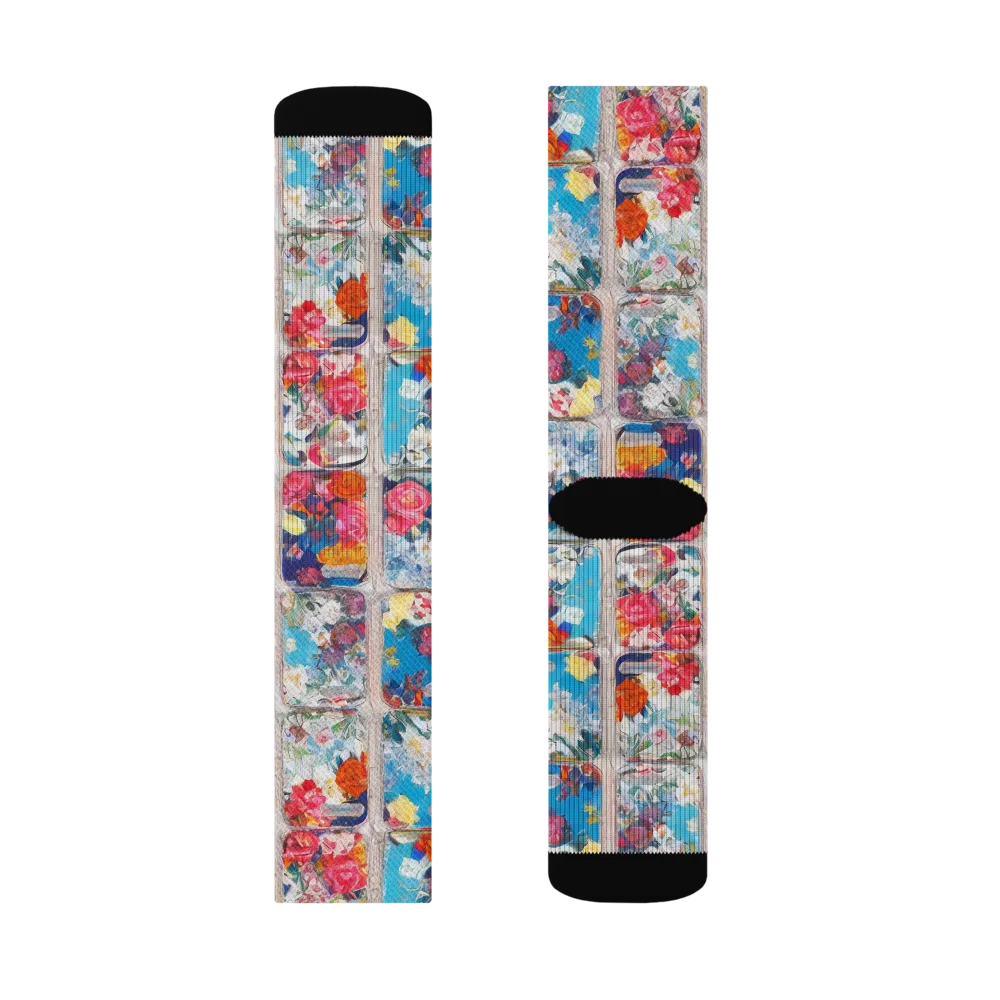 Gallery Garden on Socks — Left Sock