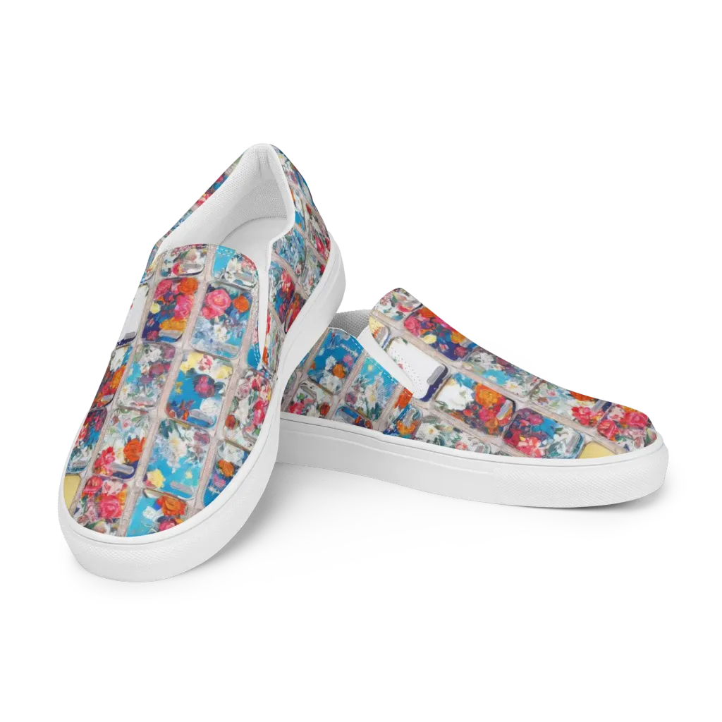 Gallery Garden on Women's Slip-On Canvas Shoes — Left Front