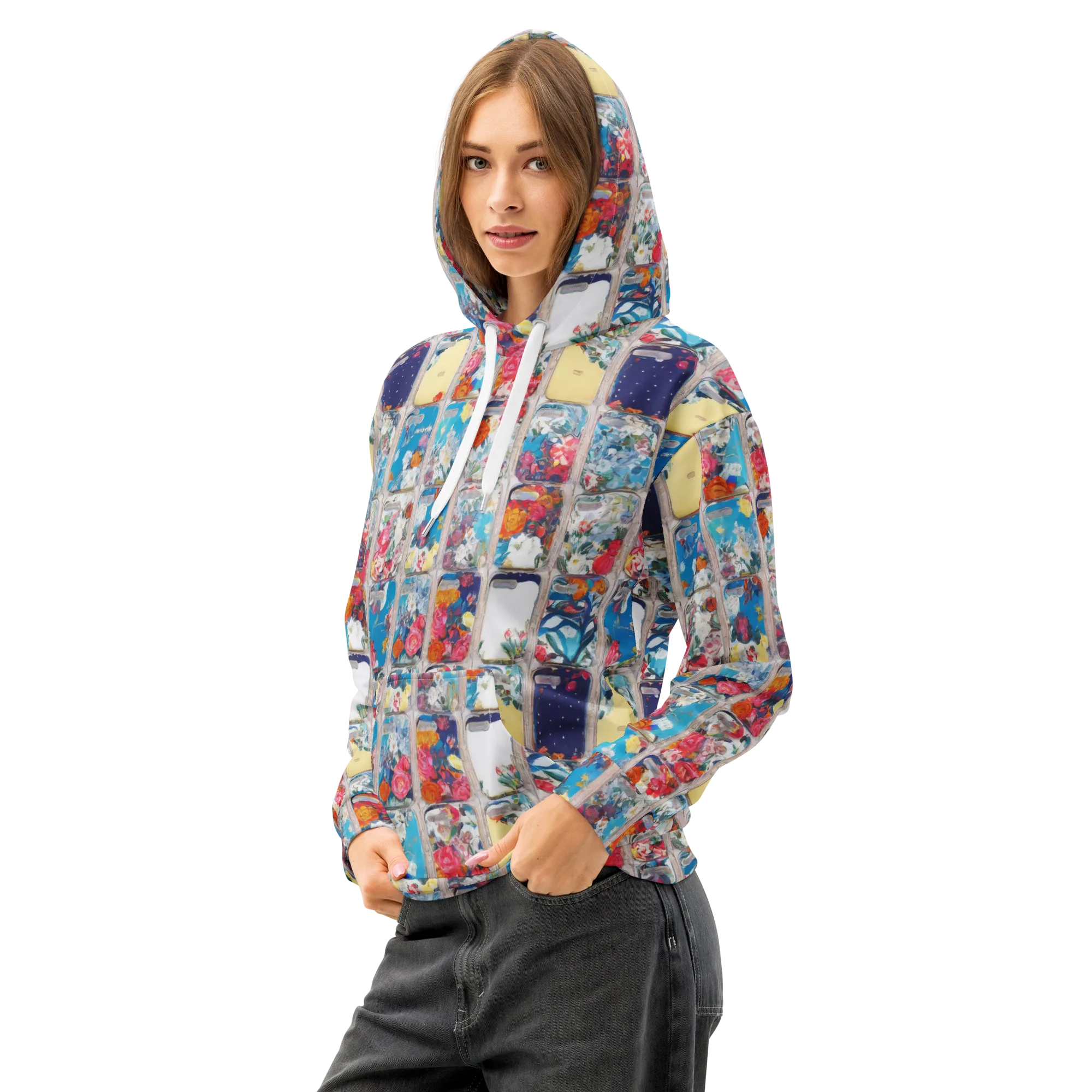 Gallery Garden on Cotton Hoodie — Left Front