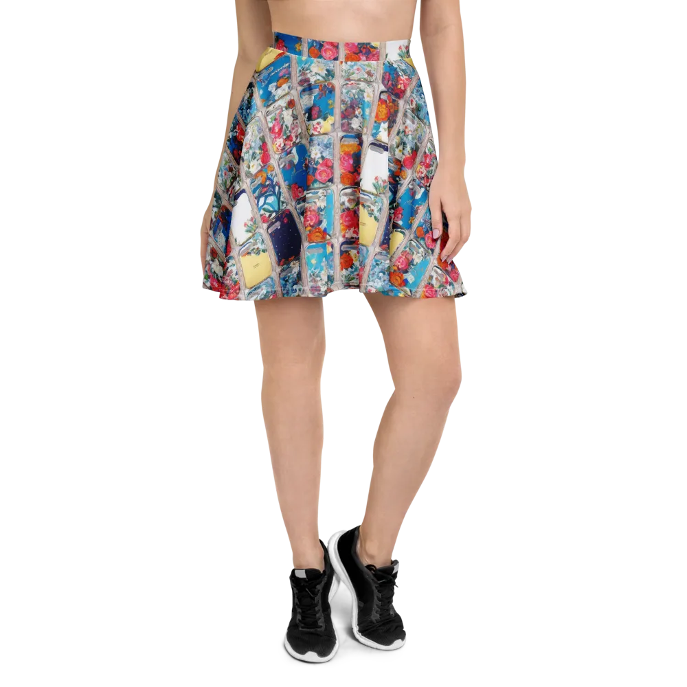 Gallery Garden on Skater Skirt — Front