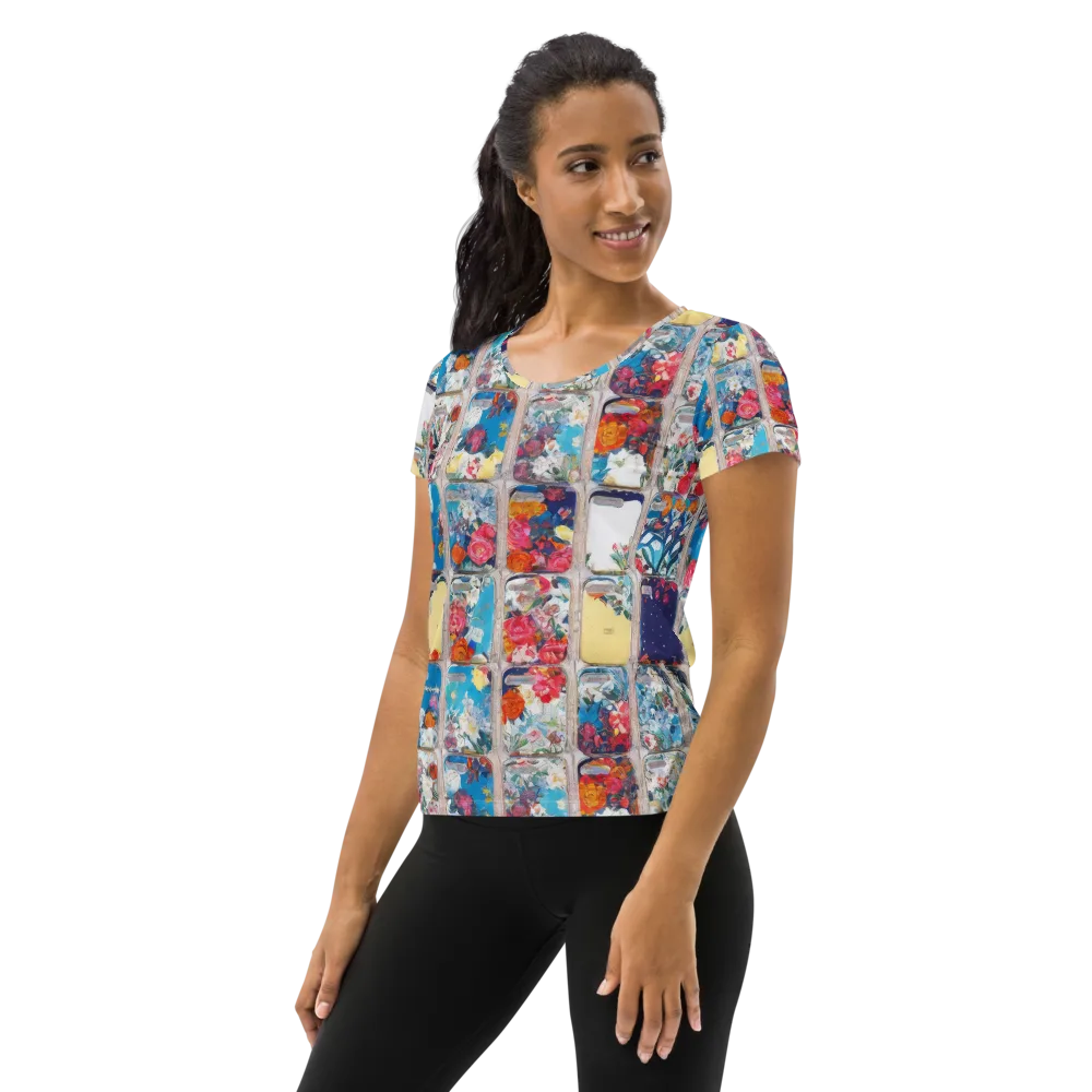 Gallery Garden on Women's Athletic T-Shirt — Left