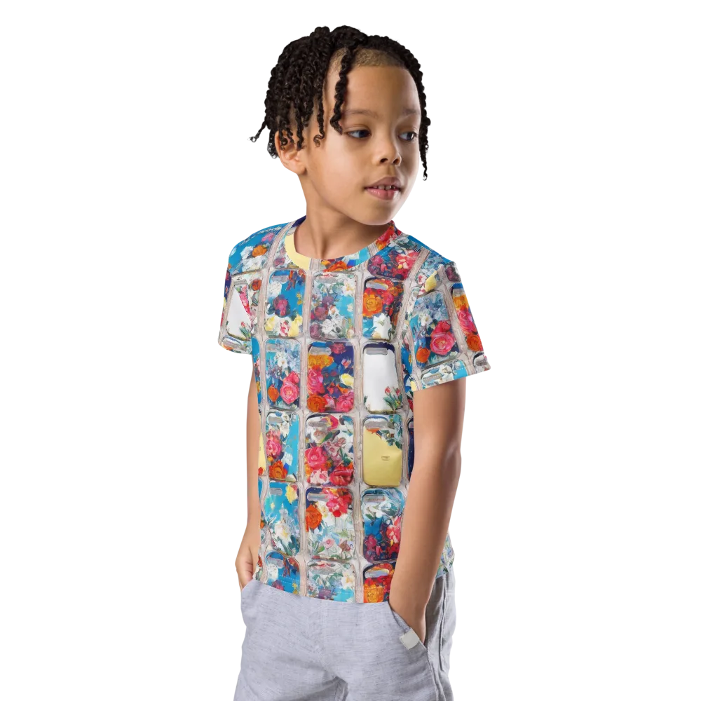 Gallery Garden on Kids Crew Neck T-Shirt — Left Front
