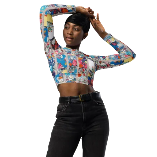 Gallery Garden on a Long Sleeve Crop Top