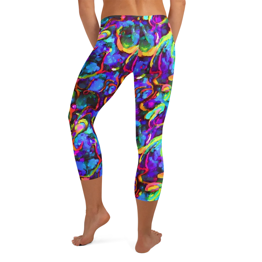 Molten Chromatics on Capri Leggings — Back